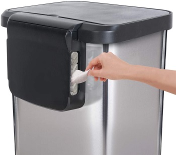 GLAD GLD-74507 Extra Capacity Stainless Steel Step Trash Can